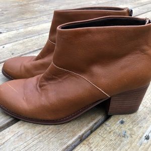 Tom Boots Cognac Leila Booties Size 9